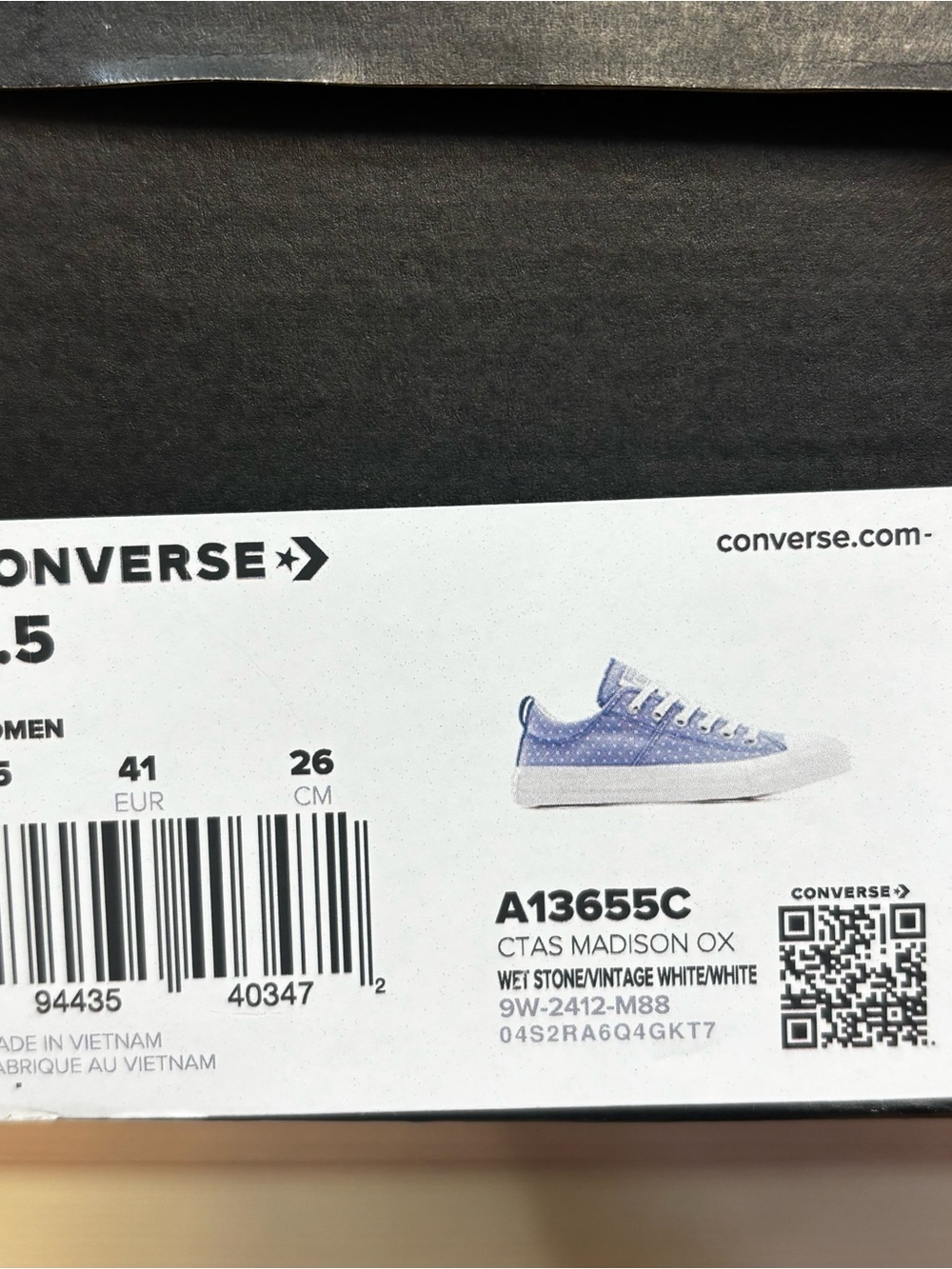 Converse Chuck Taylor All Stars Madison Polka Dot Low Top Sneaker Blue‎ Sz 9.5 - Picture 8 of 10
